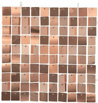 Oaktree Metallic Sequin Wall Panel Rose Gold 30cm