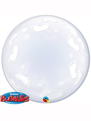 Bubble Balloon 24" Baby Footprints