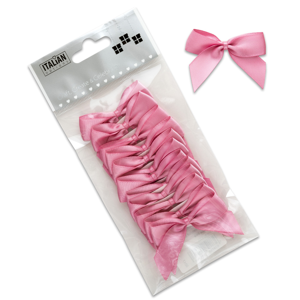 Ribbon Bows Antique Pink 5cm 12pk