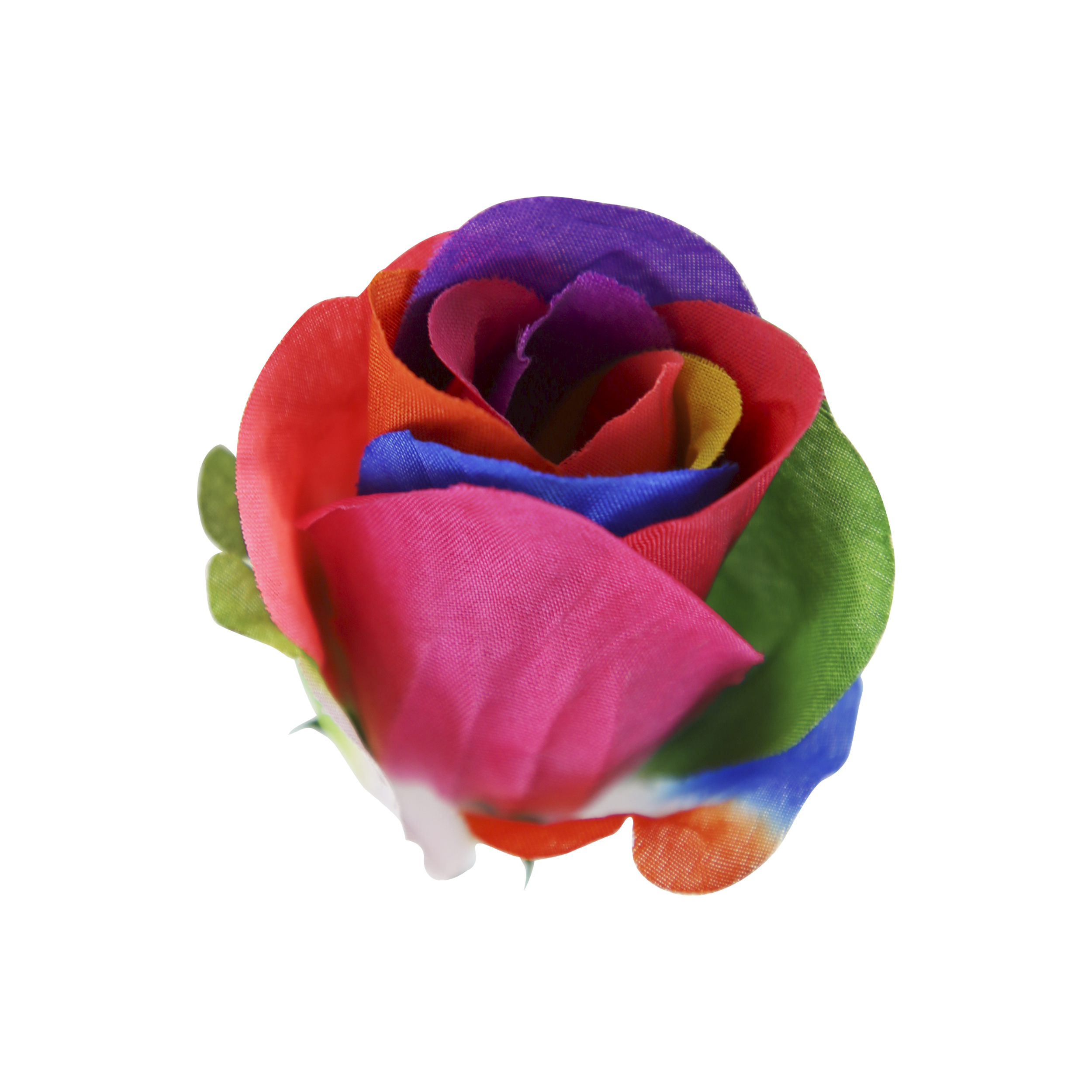 Artificial Rose In Acetate 45cm Rainbow 24pk