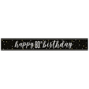 Unique Banner Black Glitz Age 80 9ft