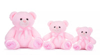 Bear With Ribbon Baby Girl 20cm