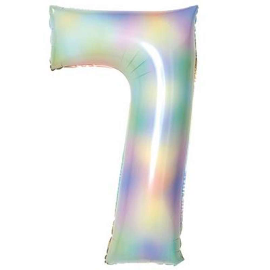 Anagram Foil Balloon Rainbow 34" Number 7