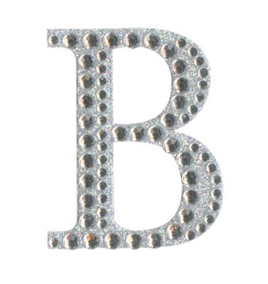 Eleganza Diamante Letter B Sticker 5cm