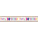 Unique Banner Bright Confetti Age 30 9ft