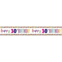 Unique Banner Bright Confetti Age 30 9ft