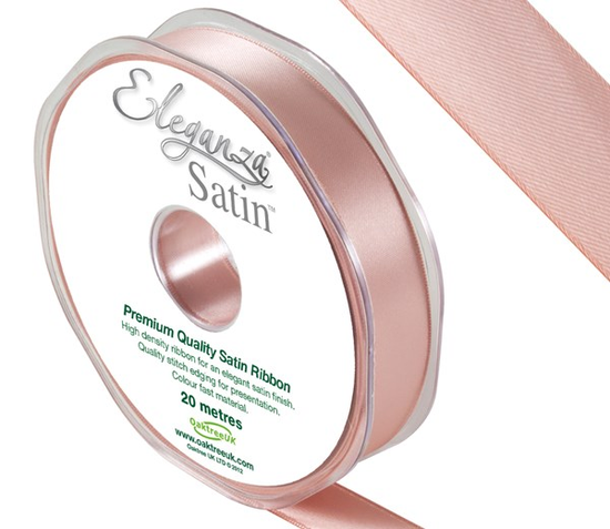 Eleganza Satin Ribbon Rose Gold 15mm x 20m