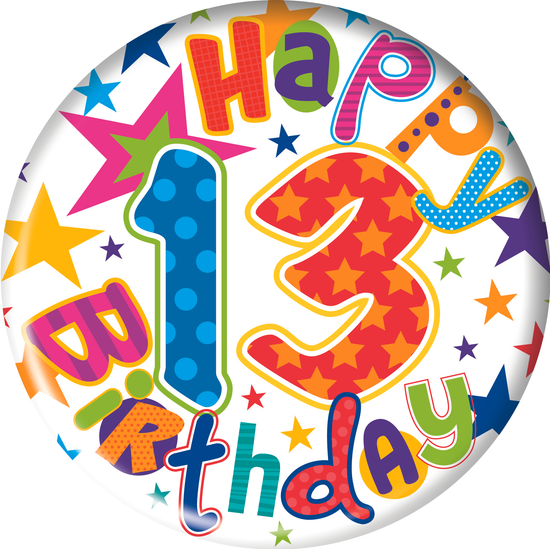 Small Badges Birthday Age 13
