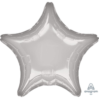 Anagram Metallic Silver 17" Star Foil Balloon