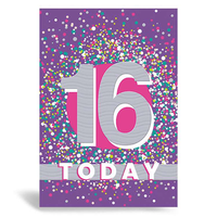 Prelude Pzazzle C50 Birthday Age 16 6pk