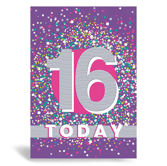 Prelude Pzazzle C50 Birthday Age 16 6pk