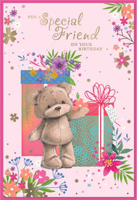 Set of six Simon Elvin C50 birthday greeting cards featuring special friend designs, ideal for celebrating friends' birthdays.