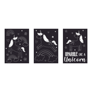 Eurowrap Scratch Art 3pc Unicorn