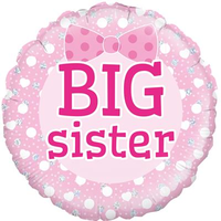 Pink Big Sister 18" Foil Balloon