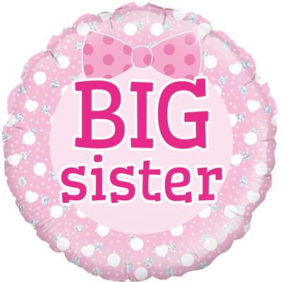 Pink Big Sister 18" Foil Balloon