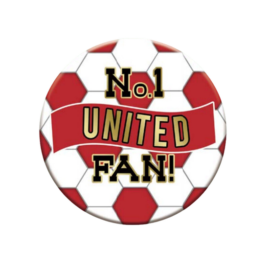 No.1 United Fan Football Jumbo Badge 15cm