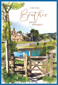 Simon Elvin C50 birthday brother card pack featuring six colorful greeting cards for celebrating brothers.