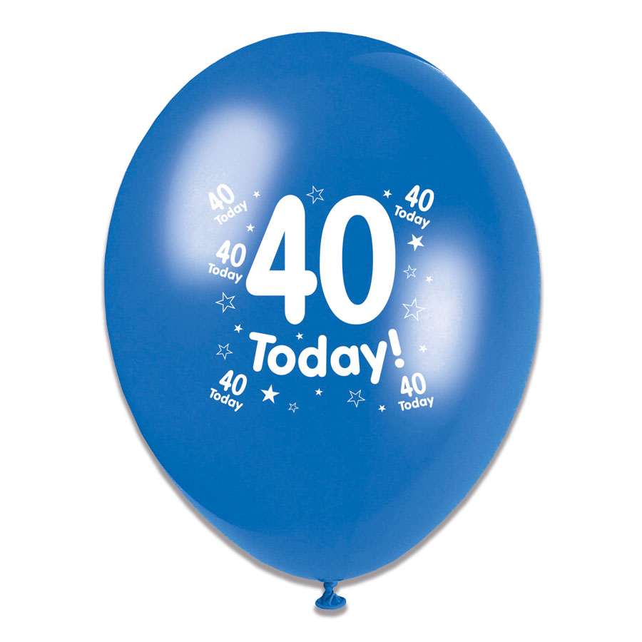 Tiger Feet Age 40 Birthday 10" Balloons 6x8pk