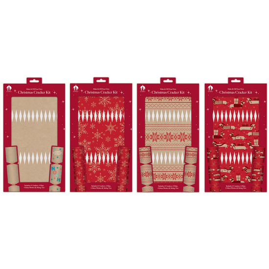 6pk MYO Cracker Kit Christmas Assorted