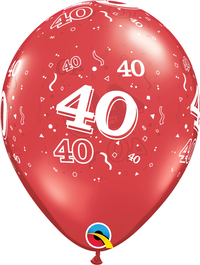 Qualatex Ruby Anniversary 11" Latex Balloons 25pk