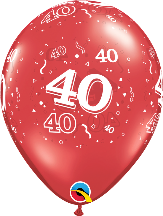 Qualatex Ruby Anniversary 11" Latex Balloons 25pk