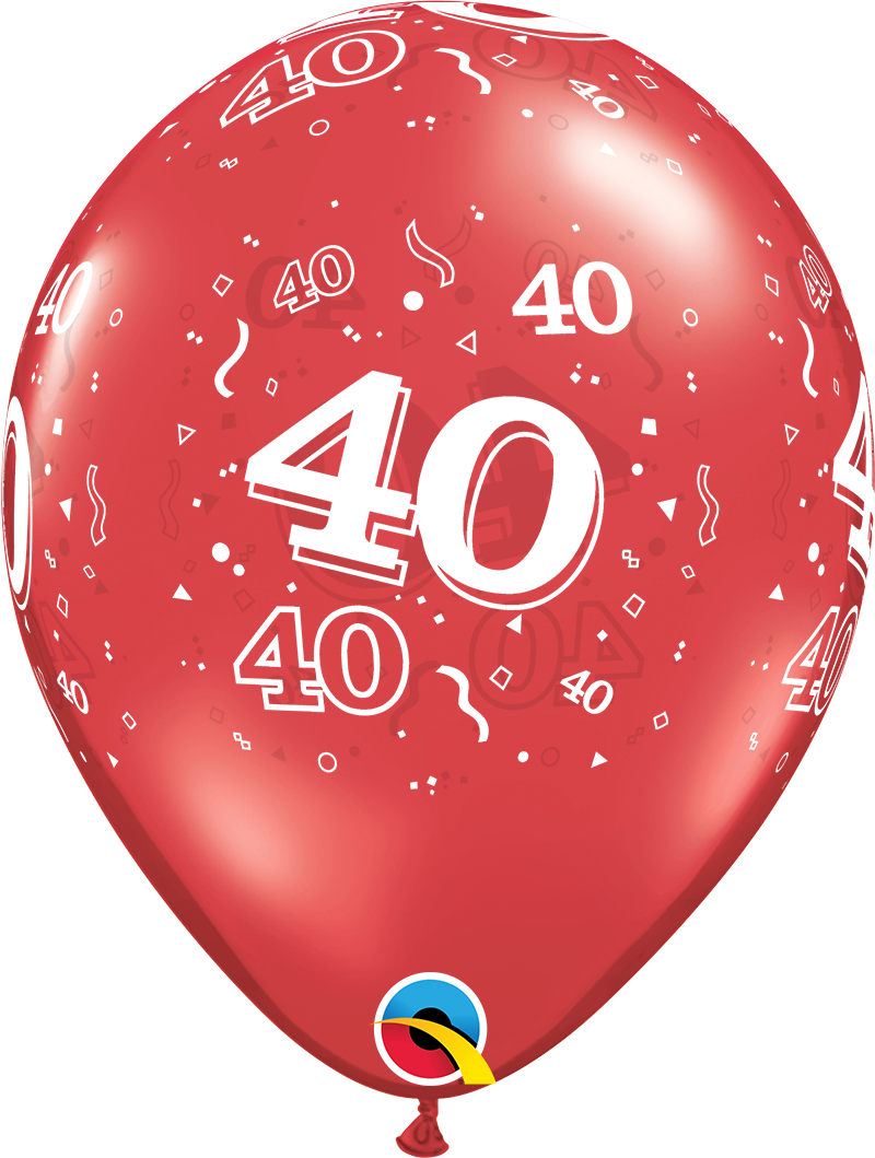 Qualatex Ruby Anniversary 11" Latex Balloons 25pk