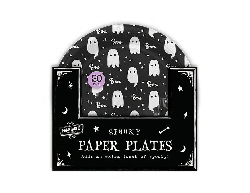 Gem Imports 20 Pack Plates Paper Spooky
