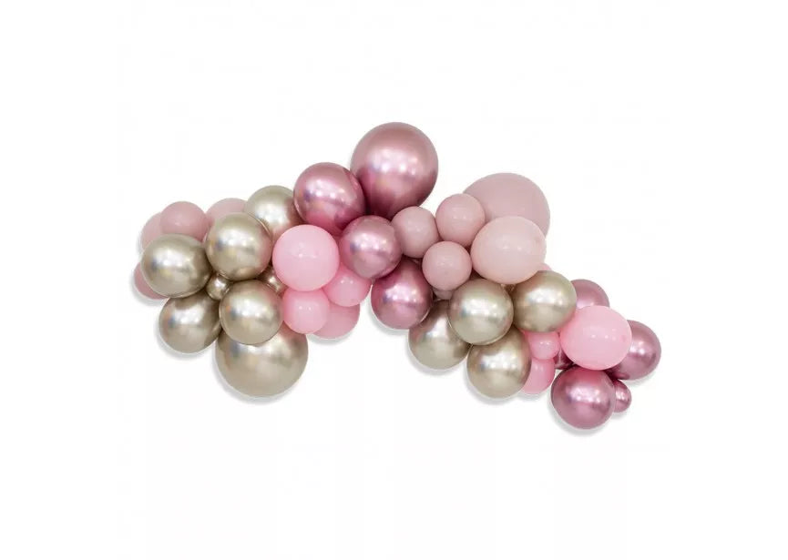 Sempertex latex garland kit with sparkling pink latex balloons, 3 meters long, ideal for decorative occasions and celebrations.