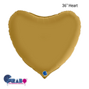 Grabo Foil Balloon Satin Gold Heart 36"