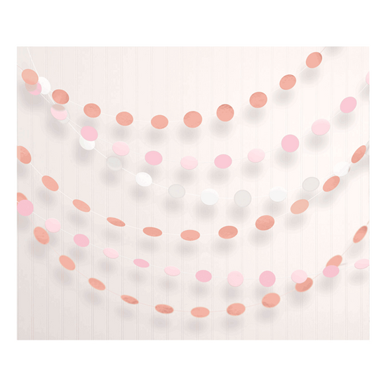 Amscan Banner Garland Rose Gold Blush Dor 2.1m