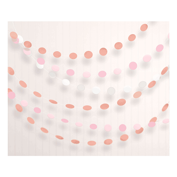 Amscan Banner Garland Rose Gold Blush Dor 2.1m