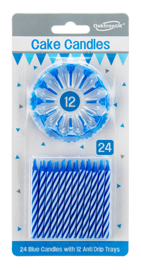 Oaktree 24 Candle/12 Holders Blue 18.5cm