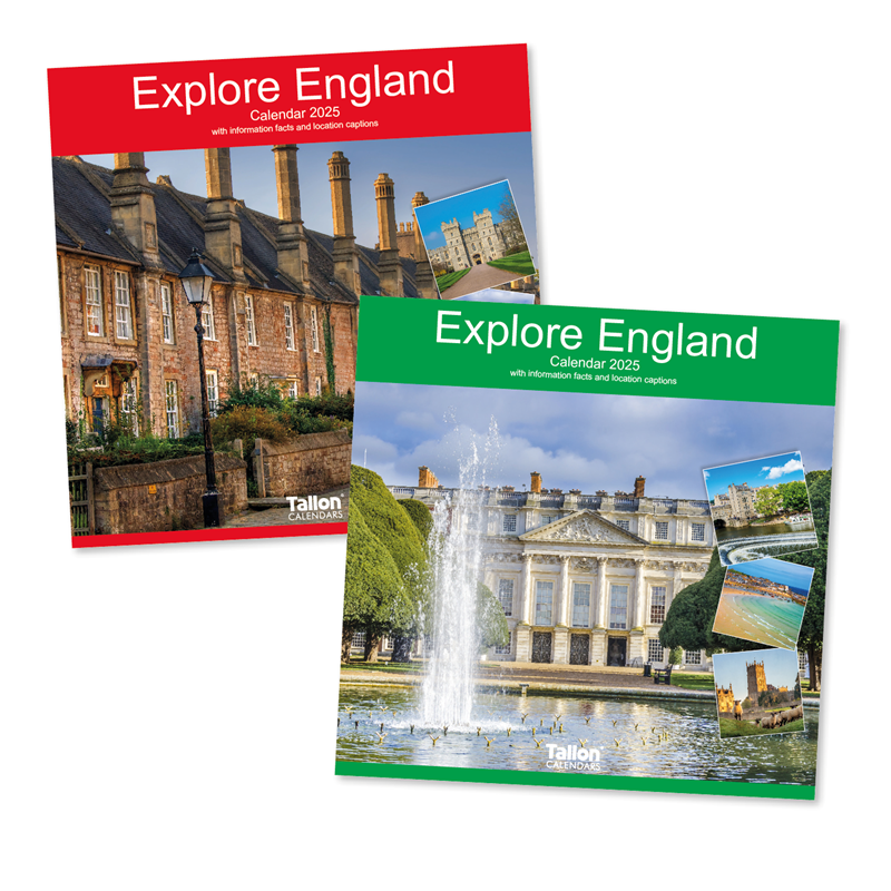 Calendar Square Explore England 2027 12pk