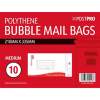 10pk Bubble Mailing Bag Medium 210x335mm