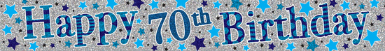 70th Birthday Stars Male Banner 2.6M 6pk