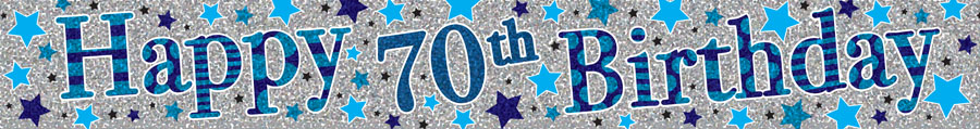 70th Birthday Stars Male Banner 2.6M 6pk
