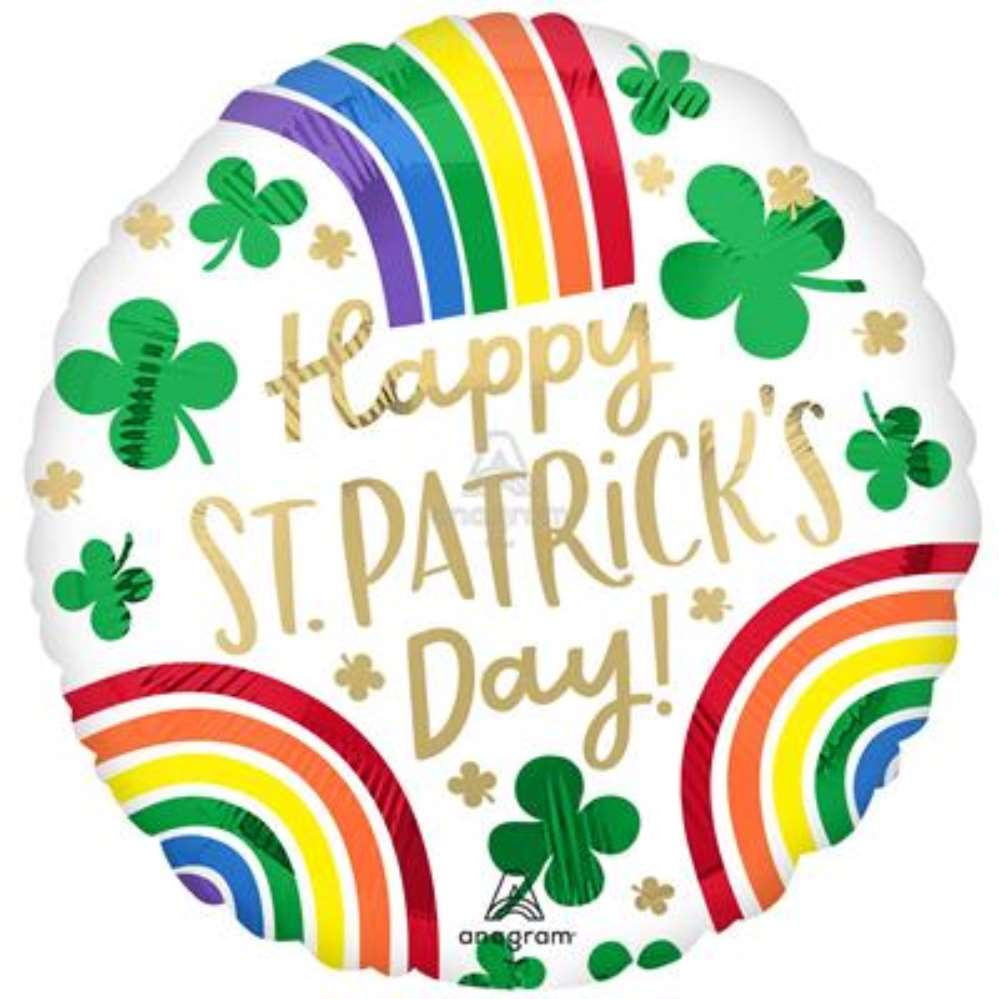 Anagram St Patrick's Rainbows 18" Foil Balloon