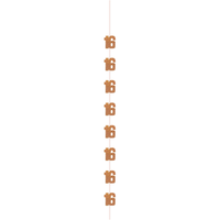 5ft Hanging D cor Age 16 Glitz Rose Gold