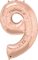 Qualatex Foil Balloon Rose Gold 34" Number 9