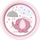Unique 8 Pack Plates Umbrellaphants Pink 9