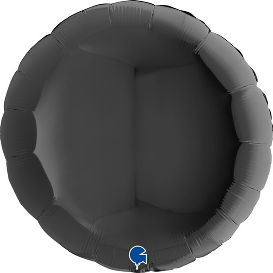 Grabo Foil Balloon Black Round 36"