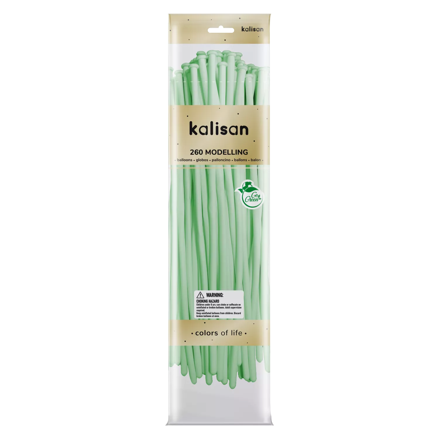 Kalisan 260 Nozzle Up Latex Macaron Green 50-pack, latex modeling tools with green nozzles for detailed cake decorating.