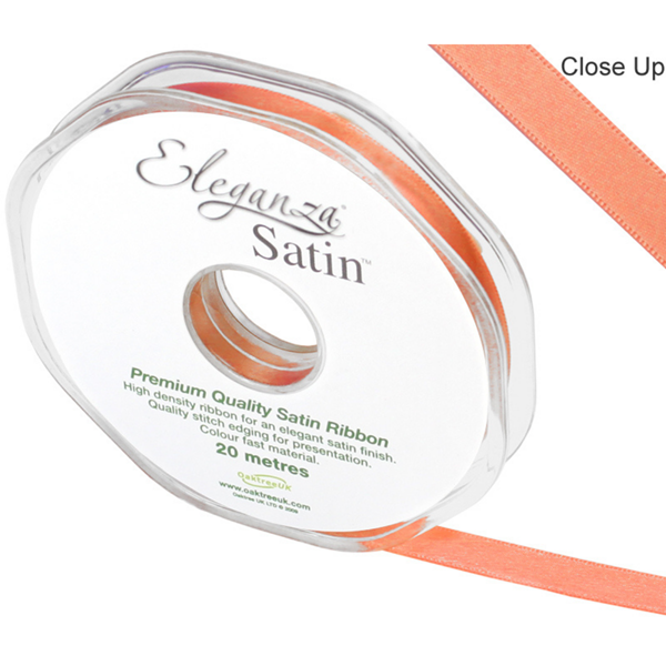 Eleganza Satin Ribbon Coral 10mm x 20m