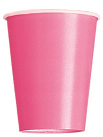 Unique 14 Pack Cups Hot Pink 9oz
