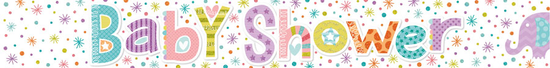 Tiger Feet 6 Pack Banner Baby Shower 2.6M