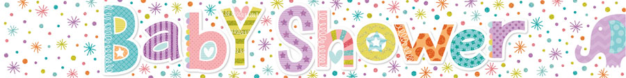Tiger Feet 6 Pack Banner Baby Shower 2.6M