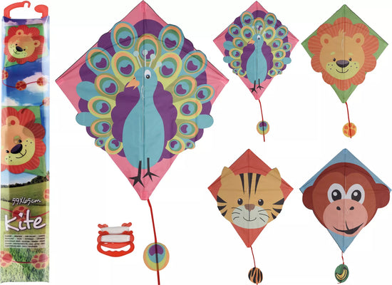 Koopman 12 Pack Kite Animals Assorted 59x65cm