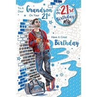 Xpress Yourself C75 Birthday Age 21 Grandson 6pk