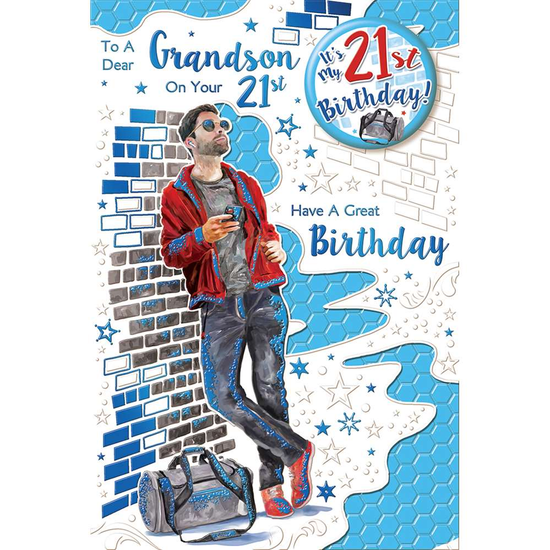 Xpress Yourself C75 Birthday Age 21 Grandson 6pk