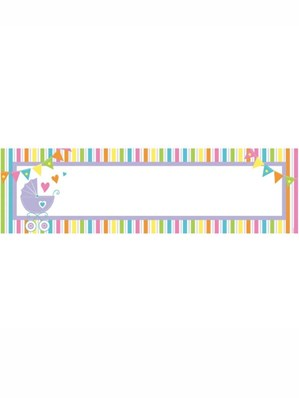 Amscan Personalised Banner Baby Brights